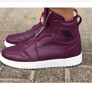 Nike air Jordan zip high Bordeaux w7.5